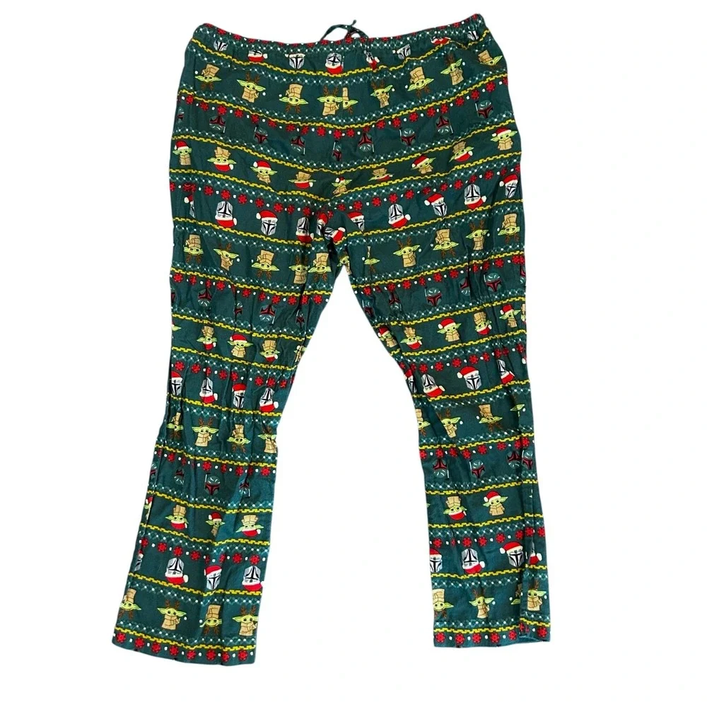 Hanna Andersson 2XL Women's Mandalorian Grogu Holiday Fair Isle Print Pajamas‎